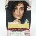 Крем-краска для волос L*OREAL Excellence №200 (темно-коричневы) 72+48+12+60 мл.