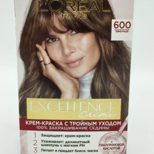 Крем-краска для волос L*OREAL Excellence №600 (темно-русый) 72+48+12+60 мл.