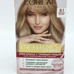 Крем-краска для волос L*OREAL Excellence №8.1 (светло-русый, пепельный) 72+48+12+60 мл.