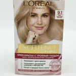 Крем-краска для волос L*OREAL Excellence №9.1 (очень светло-русый, пепельный) 72+48+12+60 мл.