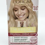 Крем-краска для волос L*OREAL Excellence №10.21 (светло-русый, перламутровый) 72+48+12+60 мл.