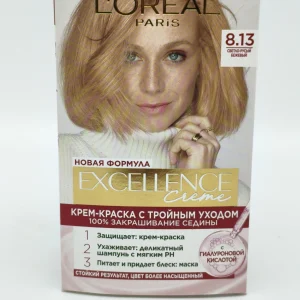 Крем-краска для волос L*OREAL Excellence №8.13 (светло-русый, бежевый) 72+48+12+60 мл.