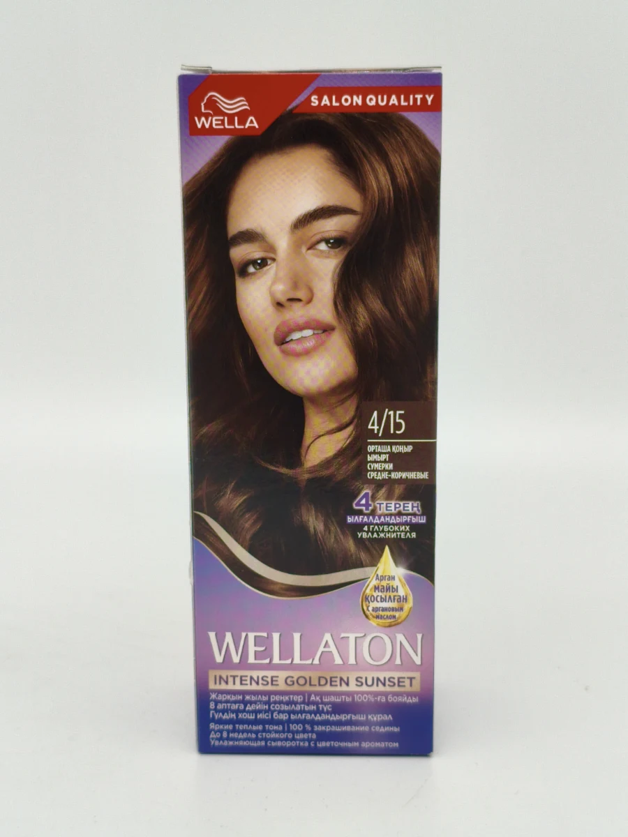 Крем-краска для волос Wellaton №4/15 (сумерки средне-коричневые) 50+50+10 мл. Крем-краска для волос Wellaton №4/15 (сумерки средне-коричневые) 50+50+10 мл.