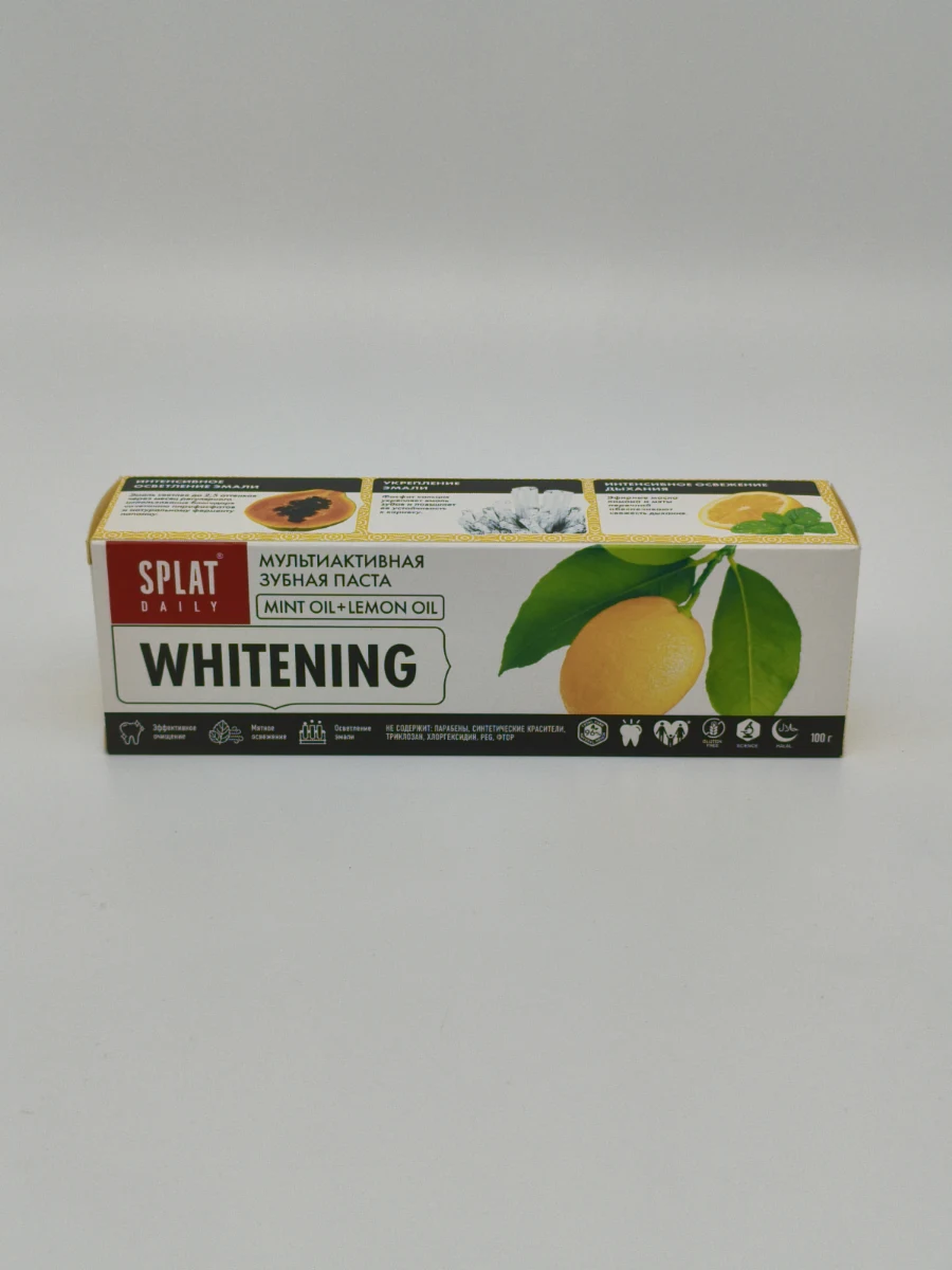 Зубная паста SPLAT Daily Whitening (с маслом мяты и лимона) 100 г. Зубная паста SPLAT Daily Whitening (с маслом мяты и лимона) 100 г.