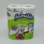 Полотенца бумажные Familia (2 рулона под втулку, 80 листов 22,7Х12см.)