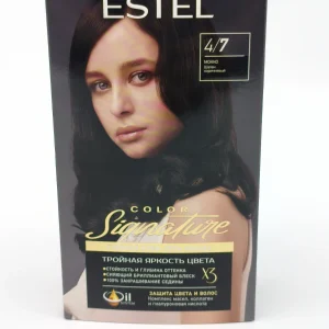 Крем-краска для волос ESTEL Signature №4/7 (мокко) 2х60+2х15+2х10 мл.