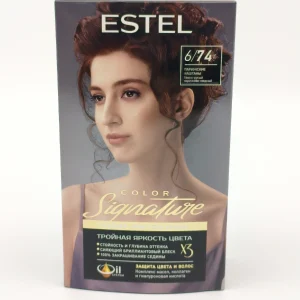 Крем-краска для волос ESTEL Signature №6/74 (парижские каштаны) 2х60+2х15+2х10 мл.
