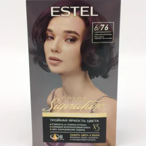 Крем-краска для волос ESTEL Signature №6/76 (горький шоколад) 2х60+2х15+2х10 мл.