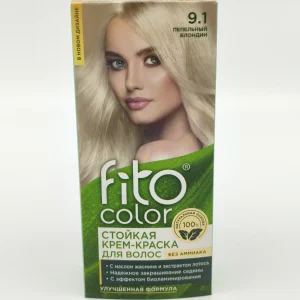 Крем-краска для волос FITO COLOR №9.1 (пепельный блондин) 50+50+15 мл.