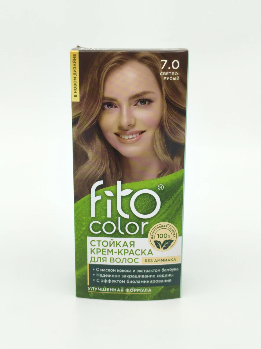 Крем-краска для волос FITO COLOR №7.0 (светло-русый) 50+50+15 мл. Крем-краска для волос FITO COLOR №7.0 (светло-русый) 50+50+15 мл.