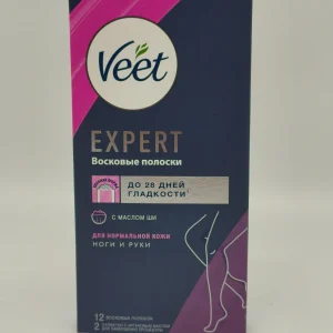 Восковые полоски VEET с маслом Ши (для нормальной кожи) 12 полосок