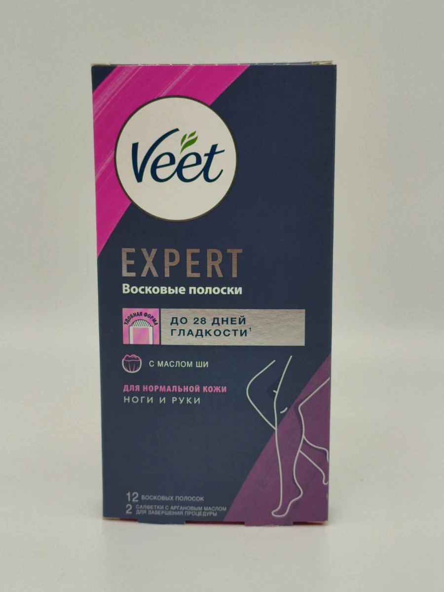 Восковые полоски VEET с маслом Ши (для нормальной кожи) 12 полосок Восковые полоски VEET с маслом Ши (для нормальной кожи) 12 полосок