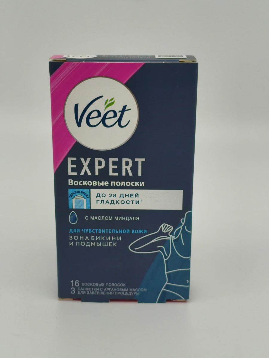 Восковые полоски VEET с маслом миндаля (для чувствительной кожи) 16 полосок Восковые полоски VEET с маслом миндаля (для чувствительной кожи) 16 полосок