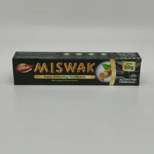 Зубная паста DABUR Miswak (120+50, отбеливающая, с активным углем) 170 г.