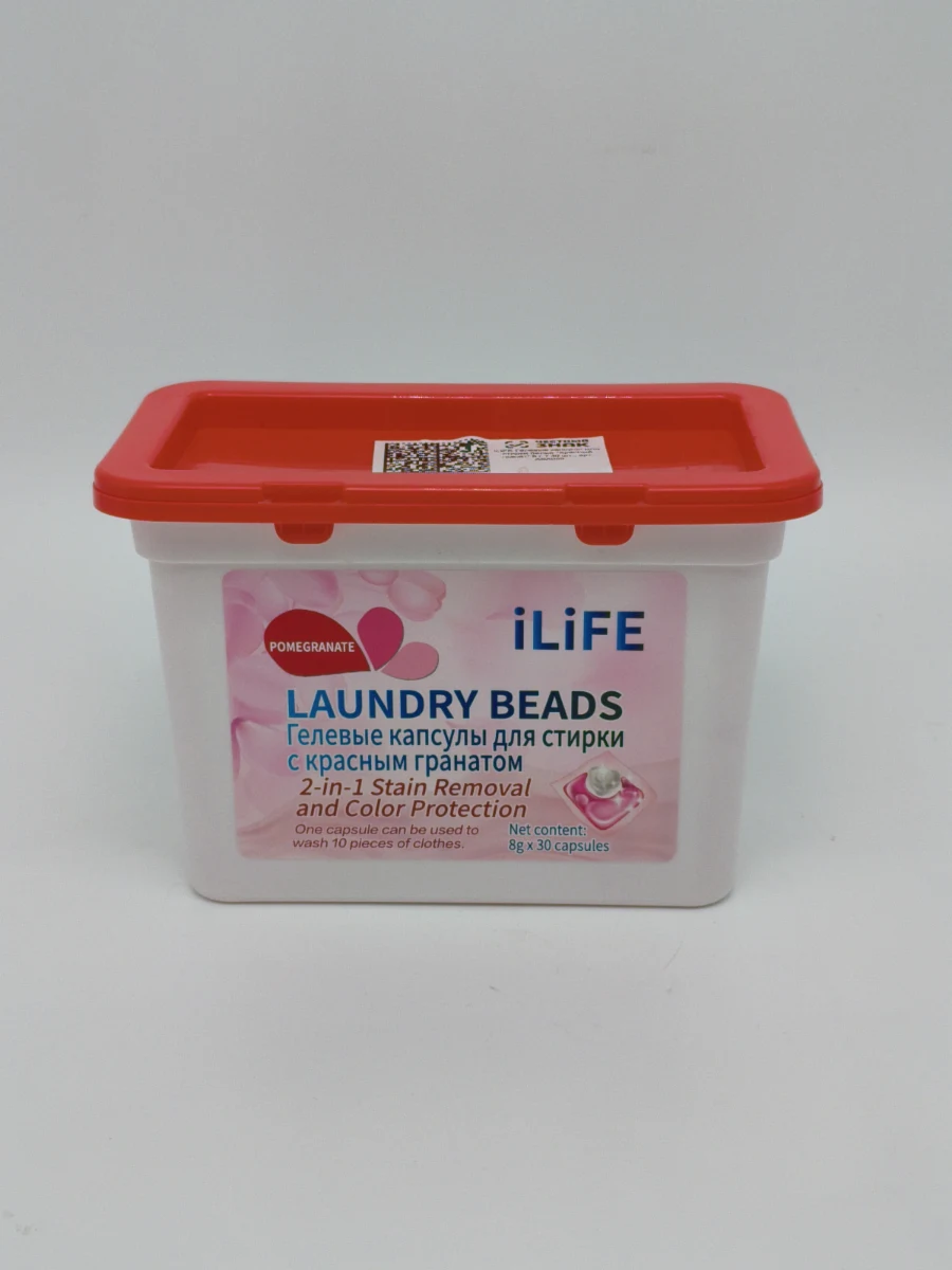 Капсулы для стирки ILIFE (с красным гранатом) 30 капсул. Капсулы для стирки ILIFE (с красным гранатом) 30 капсул.