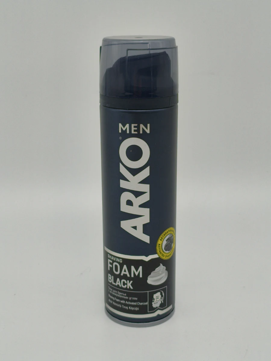Пена для бритья ARKO Men black (с активированным углем) 200 мл. Пена для бритья ARKO Men black (с активированным углем) 200 мл.