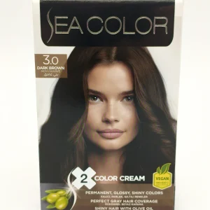 Крем-краска для волос SEA COLOR №3.0 (очень темный каштан) 2х50+75+10 мл.