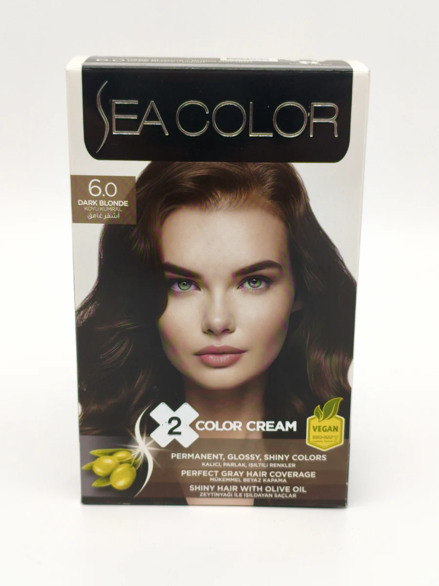 Крем-краска для волос SEA COLOR №6.0 (шатен) 2х50+75+10 мл. Крем-краска для волос SEA COLOR №6.0 (шатен) 2х50+75+10 мл.