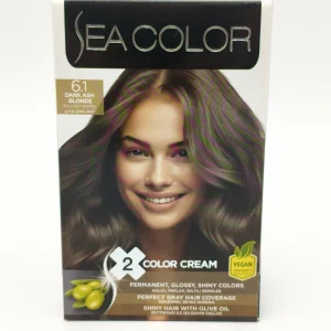 Крем-краска для волос SEA COLOR №6.1 (пепельный шатен) 2х50+75+10 мл.