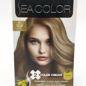 Крем-краска для волос SEA COLOR №8.1 (пепельный светло-русый) 2х50+75+10 мл.