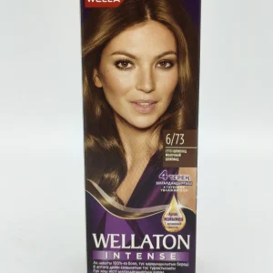 Крем-краска для волос Wellaton №6/73 (молочный шоколад) 50+50+10 мл.