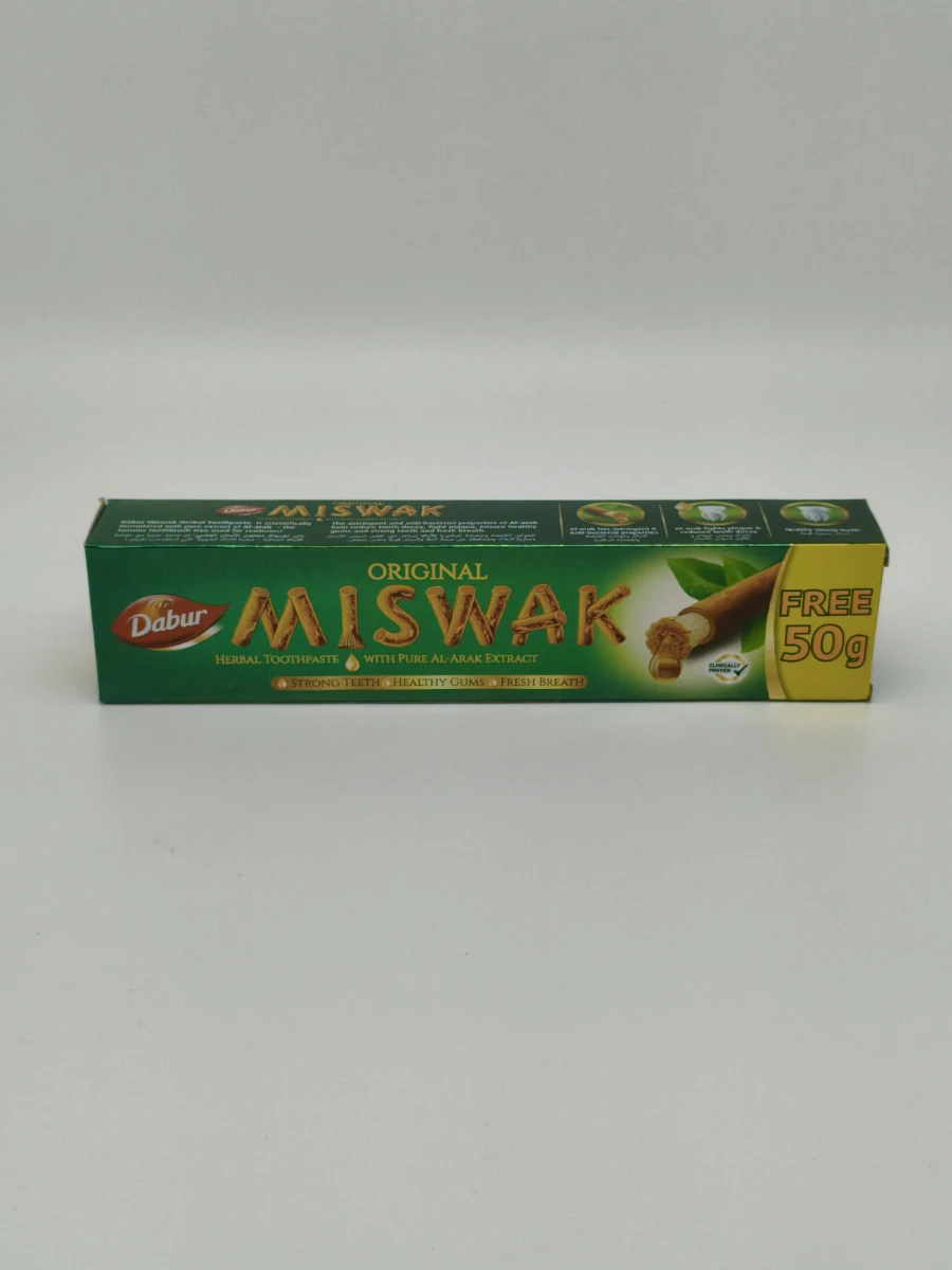 Зубная паста DABUR Miswak (120+50, с экстрактом дерева Арак) 170 г. Зубная паста DABUR Miswak (120+50, с экстрактом дерева Арак) 170 г.