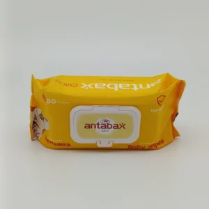 Влажные салфетки ANTABAX с клапоном (детские, гигиенические, с ароматом ромашки) 80 шт.