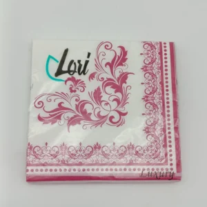 Салфетки бумажные LORi (сервировочные, красные) 16 шт.