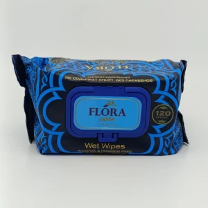 Влажные салфетки Flora care (гипоаллергенные, универсальные) 120 шт.