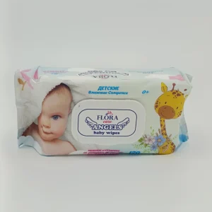 Влажные салфетки Flora care Angels (детские, гипоаллергенные) 120 шт.