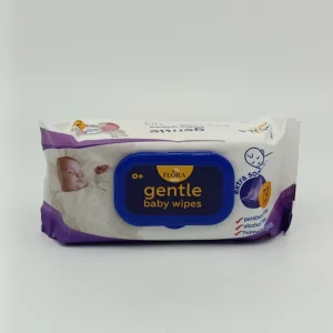Влажные салфетки Flora care Gentle (детские, экстра мягкие) 72 шт.