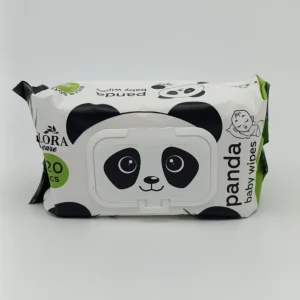 Влажные салфетки Flora care Panda (детские, экстра мягкие) 120 шт.