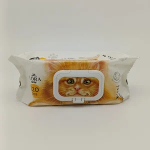 Влажные салфетки Flora care Kitti (детские, экстра мягкие) 120 шт.