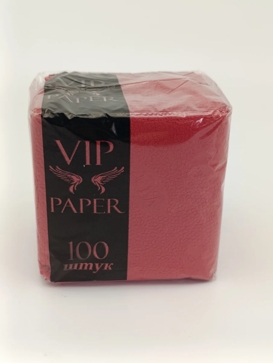 Салфетки бумажные VIP paper (фиолетовые) 100 шт. Салфетки бумажные VIP paper (фиолетовые) 100 шт.