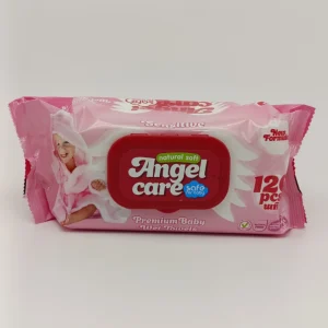 Влажные салфетки Angel care с клапаном (детские, гигиенические) 120 шт.