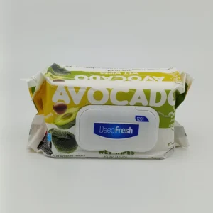 Влажные салфетки DeepFresh с клапаном (с ароматом авокадо ) 120 шт.