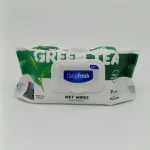 Влажные салфетки DeepFresh с клапаном (с ароматом зеленого чая) 120 шт.