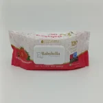Влажные салфетки Babybella с клапаном (детские, с ароматом дикой земляники) 120 шт.
