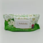 Влажные салфетки Babybella с клапаном (детские, с ароматом зеленого яблока) 120 шт.