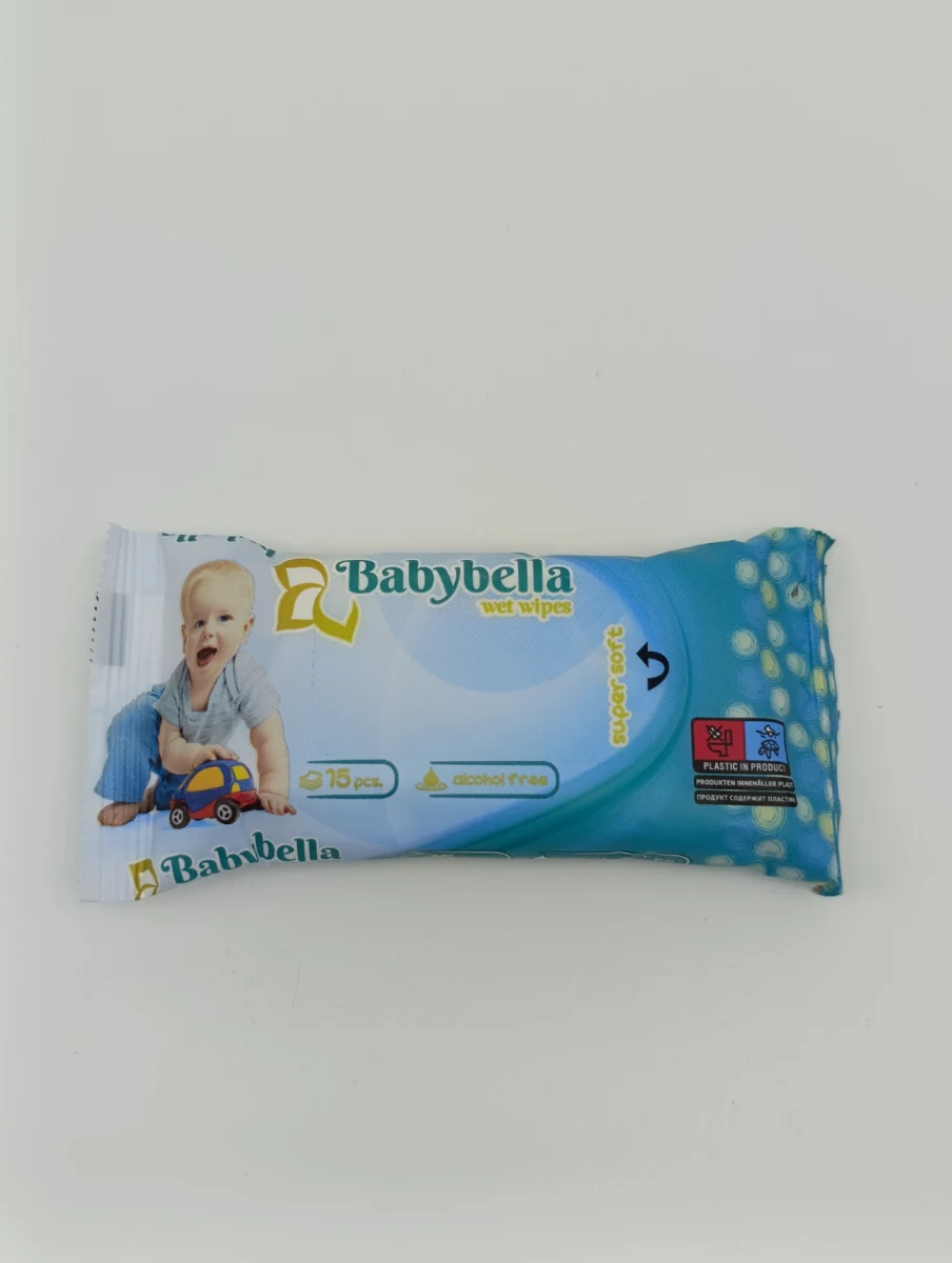 Влажные салфетки Babybella (детские, супер мягкие) 15 шт. Влажные салфетки Babybella (детские, супер мягкие) 15 шт.