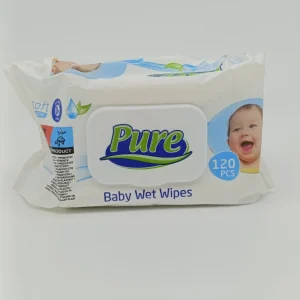Влажные салфетки Pure с клапаном (детские) 120 шт.