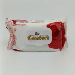 Влажные салфетки MyComfort с клапаном (с ароматом розы) 120 шт.